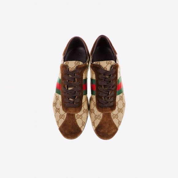 Authentic Gucci canvas green and red web sneakers 

Size 8.5 - Picture 1 of 13